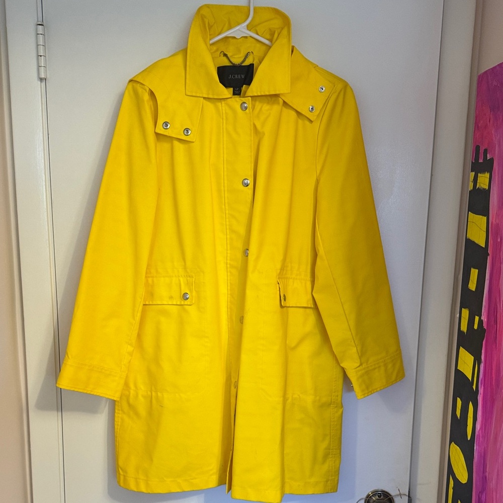 J. Crew Women's Bright Yellow Trench Coat